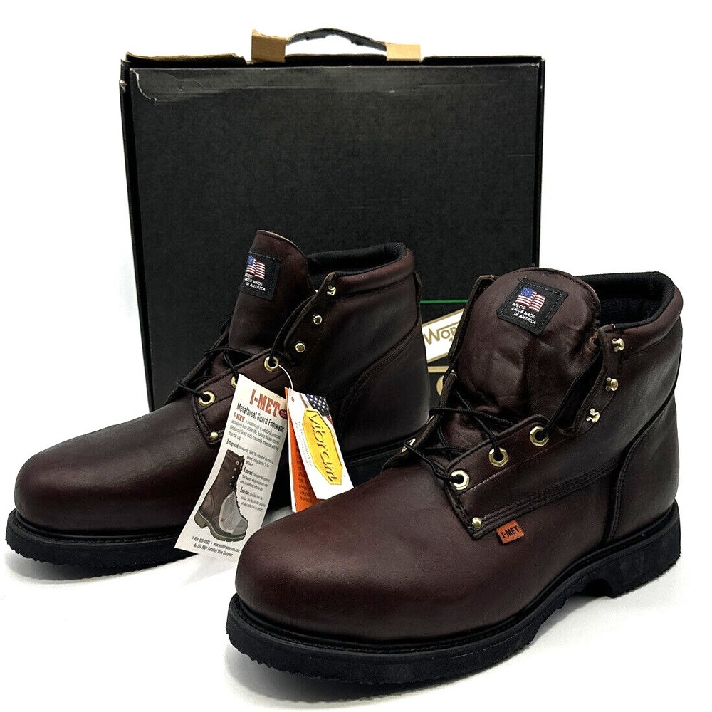 Work One I-Met Mens Size 14 D Metatarsal Safety Guard Electrical  Lace Boots